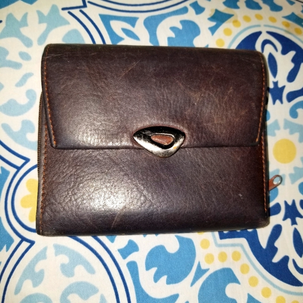 Vintage Dopp large leather wallet